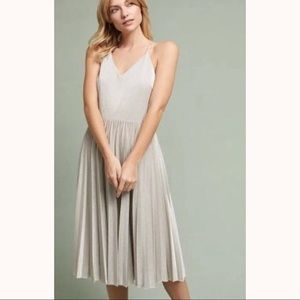 Anthropologie Elevenses Lunar Pleated Midi Dress